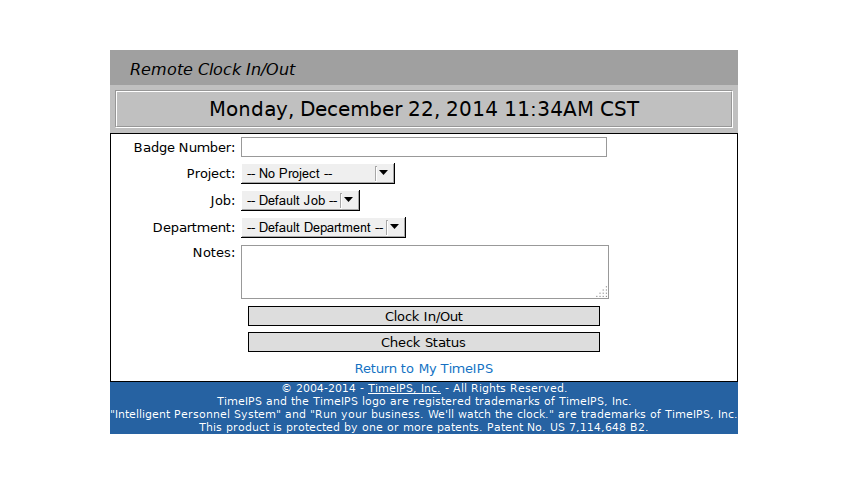 Remote Clocking 